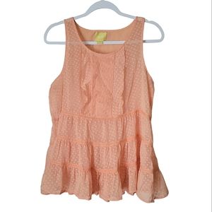 Anthropologie Maeve Deletta Ruffle Tank